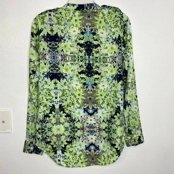 Vero Moda Green Print Button Down Blouse - Picture 3 of 6